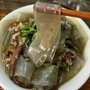 Miến thái tay sợi phở 1cm đóng gói 1kg dài 40cm làm từ 100 % tinh bột giong giềng nguyên liệu làm món gi cũng ngon đặc biệt làm salad miến an kiêng